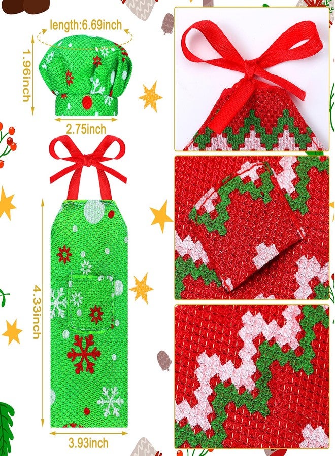 Liliful 23 Pieces Christmas Doll Accessories Set Include Miniature Baker Outfit Apron Chef Hats Rolling Pin Whisk Eggs Cookie Tray Mixing Bowl Cutting Board for Xmas Dollhouse, Doll Not Included - Image 4